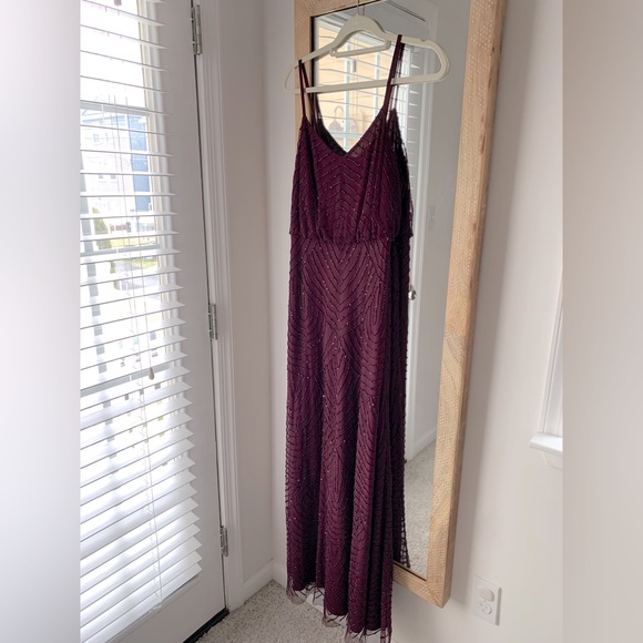 NWT adrienna papell art deco blouson beaded gown - Picture 3 of 10